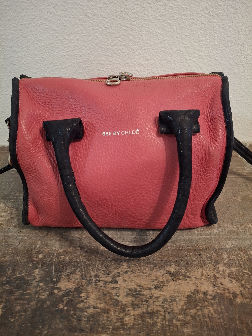 See By Chloe Coral Leather Top-Handle Satchel